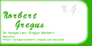 norbert gregus business card